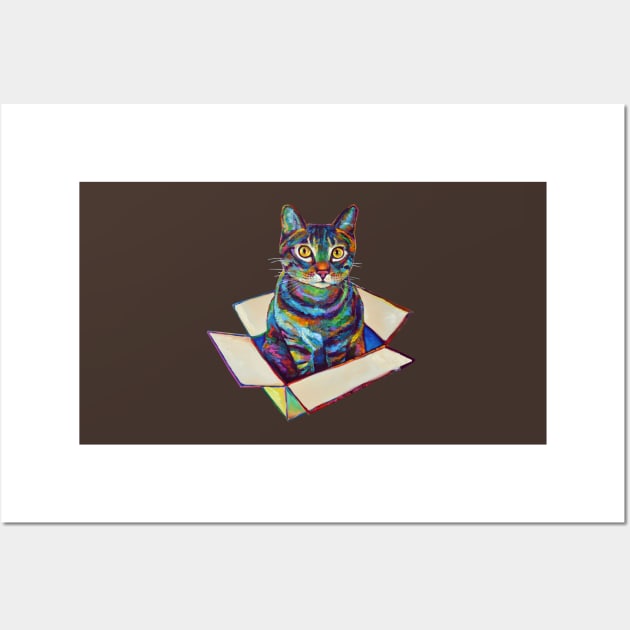 Arwen the Cosmic Cat in a Box by Robert Phelps Wall Art by RobertPhelpsArt